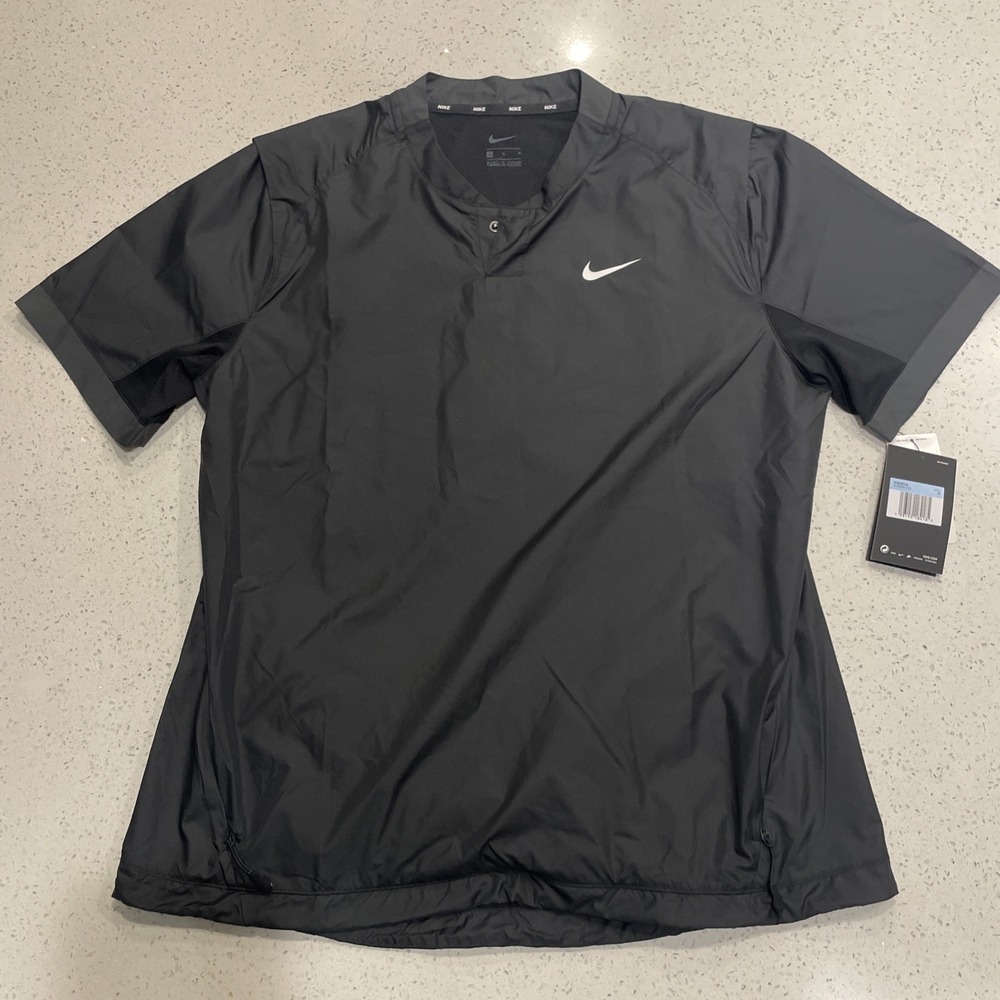 NIKE‎ Swoosh Dri-fit SS Softball Women's Medium Wind Jacket AV6696-010 Black NWT